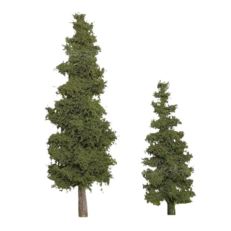 1 pçs material de mesa de areia militar artesanal diy decoração paisagem 14/21cm modelo pinheiro trem layout simulação fio modelo árvore