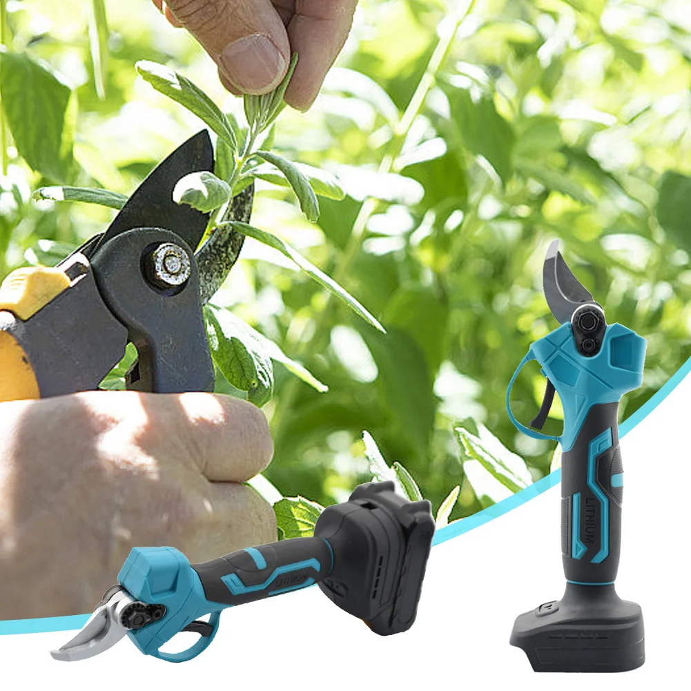 

Cordless Electric Garden Scissors Rechargeable Fruit Tree Bonsai Pruner 18MM Cutting Diameter Garden Tool for Makita 21V Battery