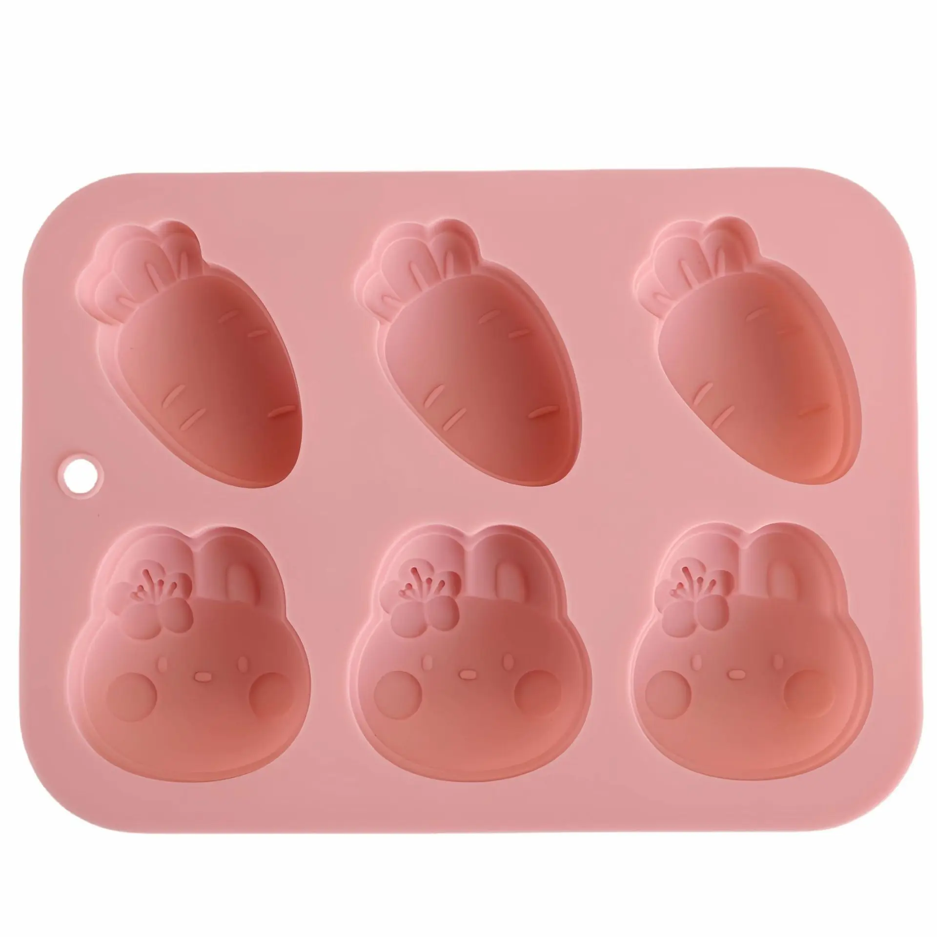 Rabbit Chocolate Mold Bunny Carrot Candy Cake Baking Cartoon Soap Ice Cube Tray Crayon Wax Melts For Baby Shower Cupcake Topper