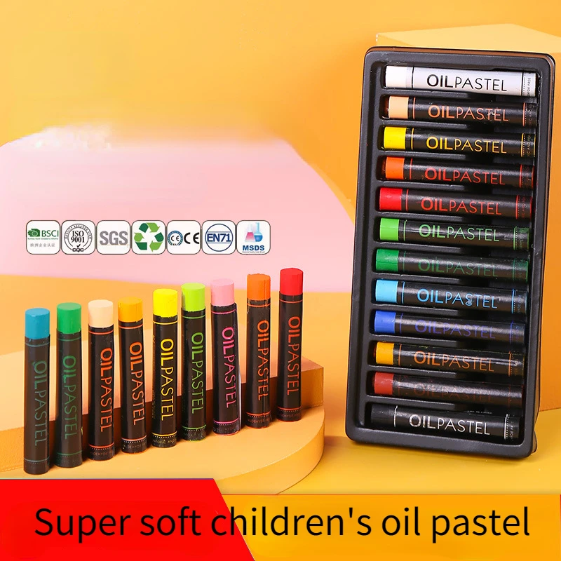 12/24/36 Colors Professional Super Soft Color Oil Pastel Children's Graffiti Crayon Oil Pastel Brush