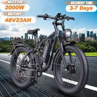 Ridstar E26 Electric Bike  Dual Motor 48V23AH Lithium Battery Electric Bicycle Adult 26*4.0 Inch Fat Tire Mountain E-bike