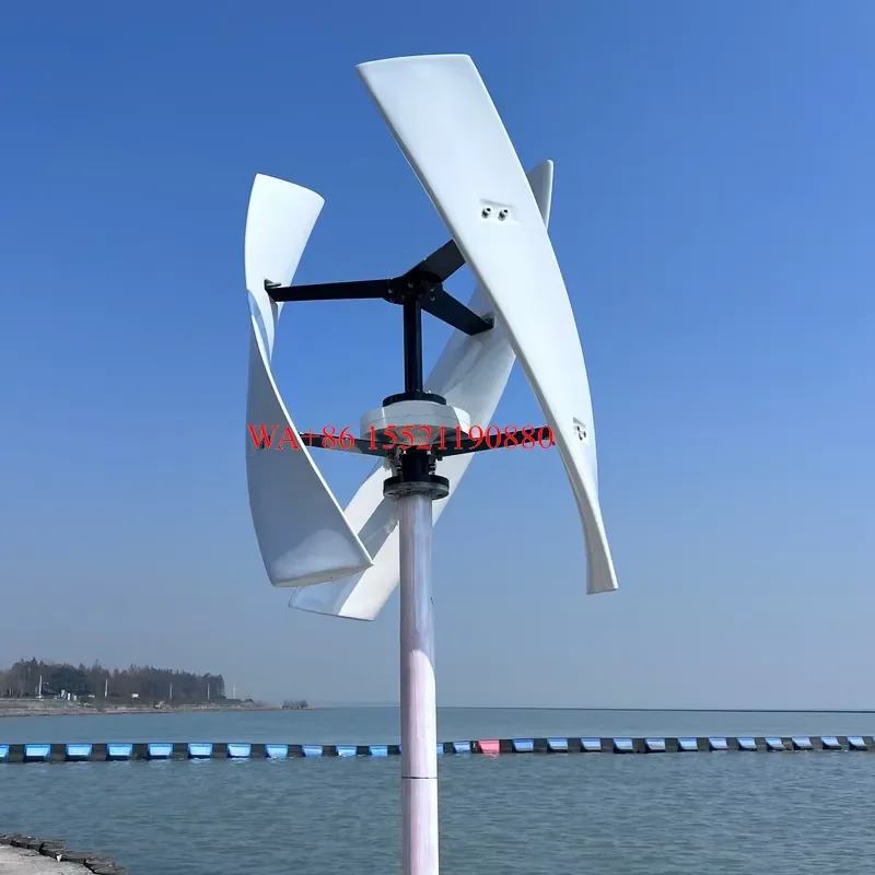 WMWMNU for Light Pole Wind Turbine Generator System Home Use 24V 48V Vertical Axis 5Kw 8Kw 1Kw Wind Turbines 10000W Hybrid