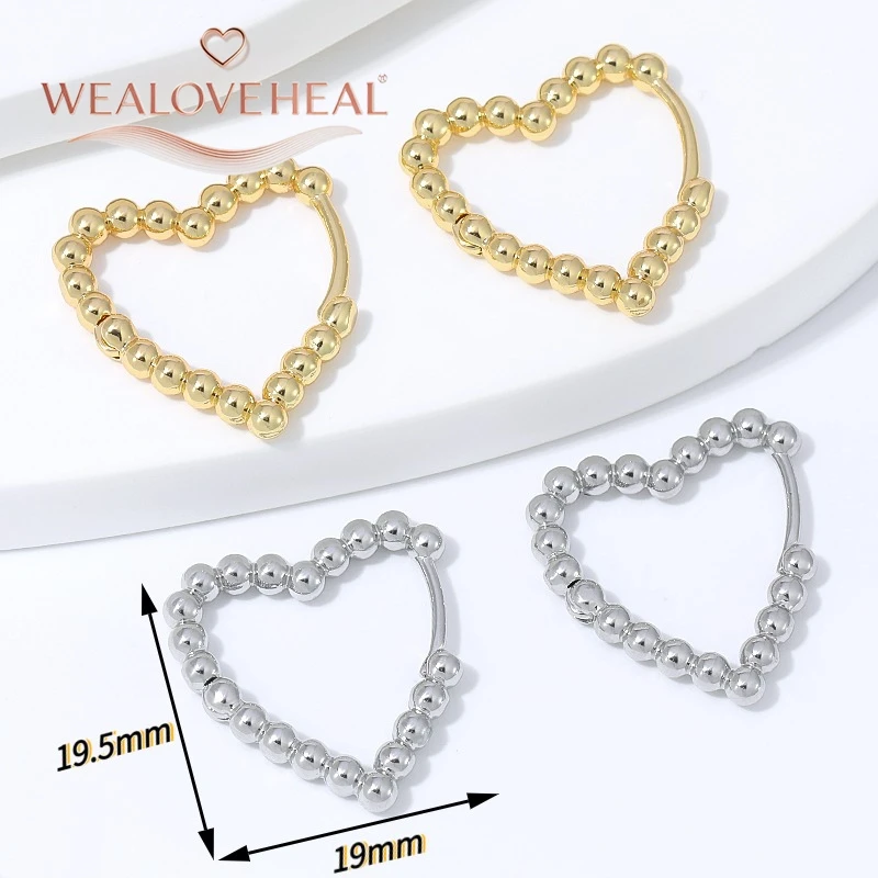 18K vergoldete Herzperlen-Huggie-Ohrringe für Frauen, minimalistische zarte Creolen, modischer Alltagsschmuck, Valentinstag- und Geburtstagsgeschenk – Detail 17