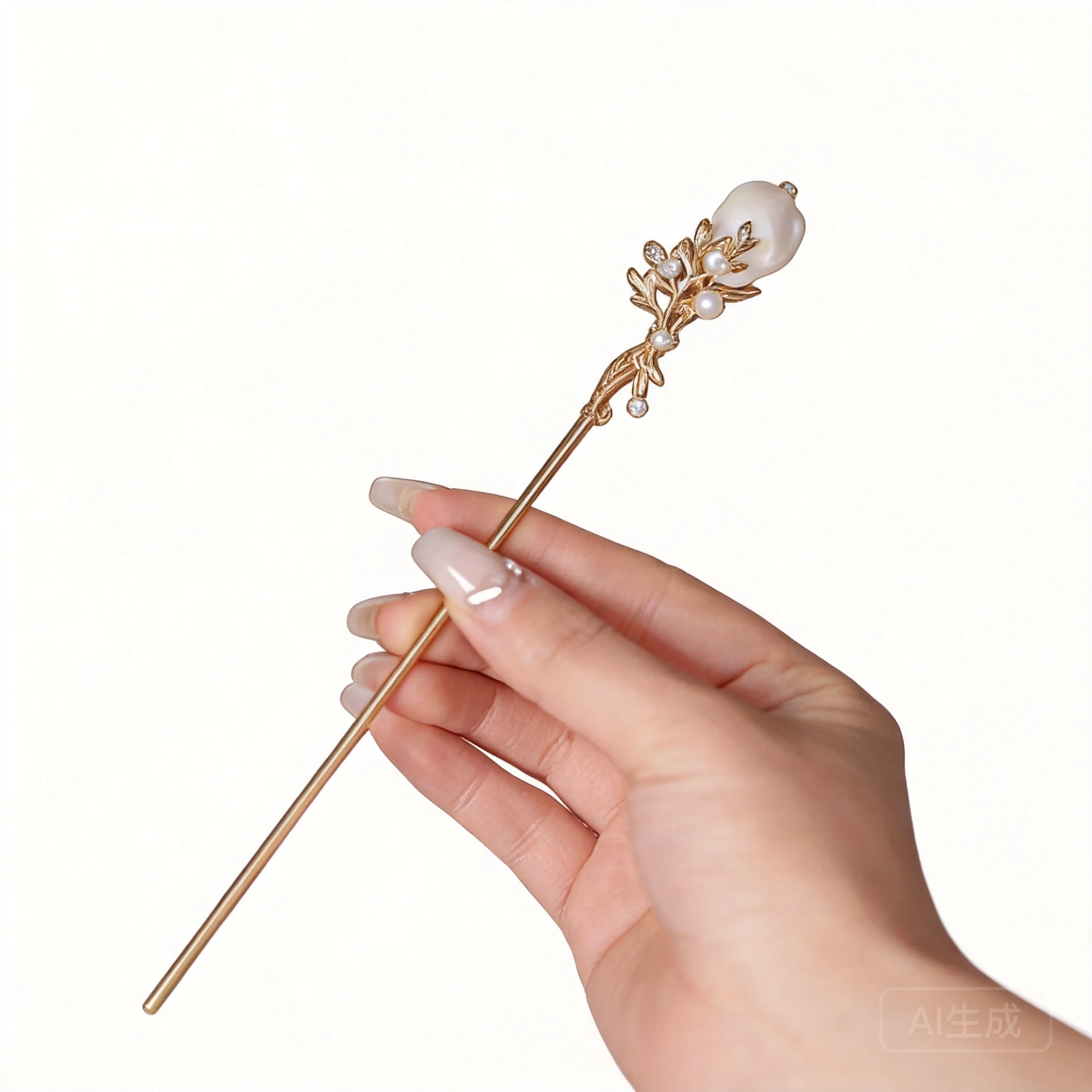Chinese Style Hanfu Hair Stick Vintage Shell Pearl Detachable Tassel Hairpin Elegant Female Cheongsam Daily Wear Wedding Party