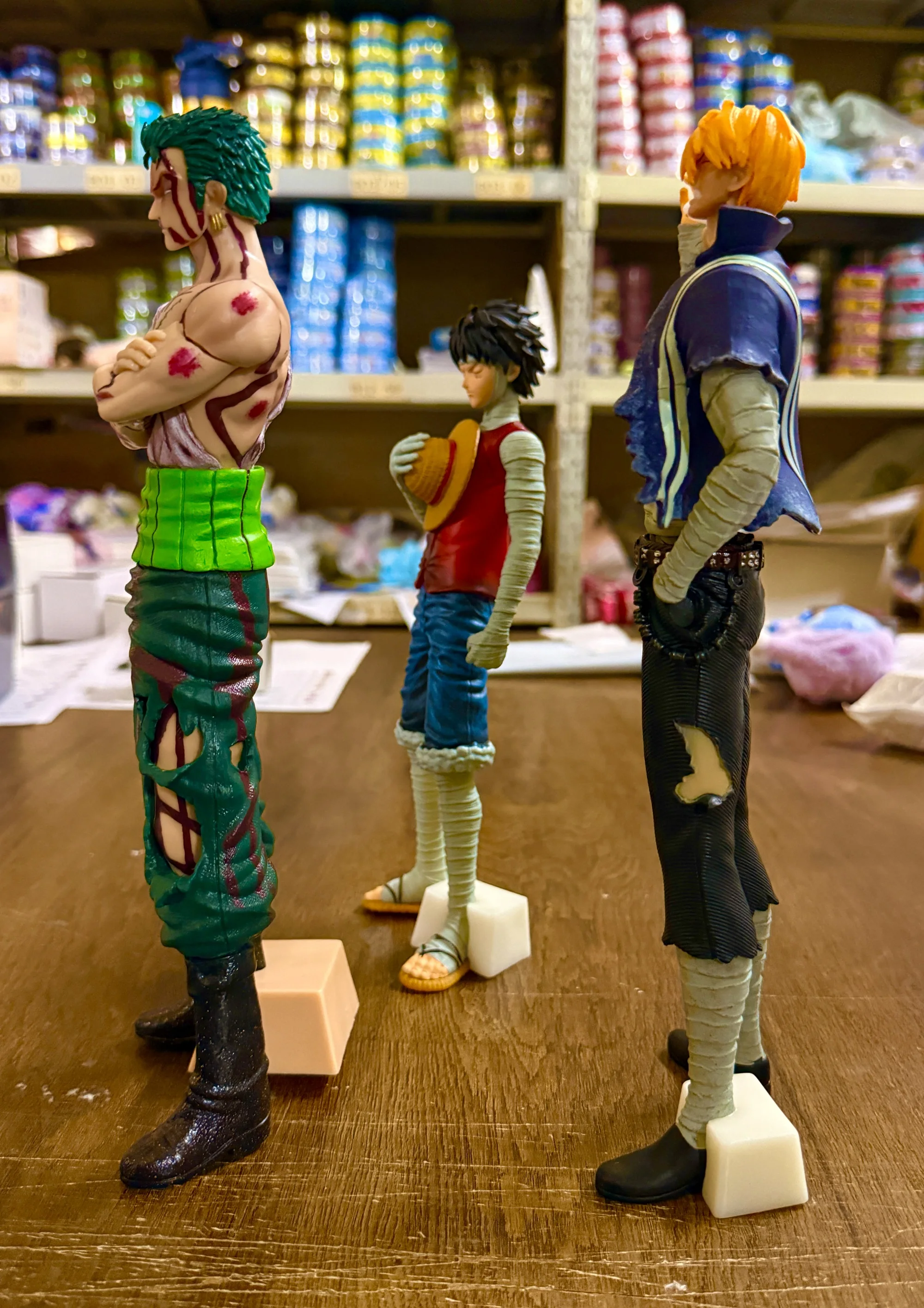 @30cm One Piece Anime Action Figure Roronoa Zoro Vinsmoke Sanji Stand Posture Pvc Statue Figurine Model Collection Boy Toy Gifts