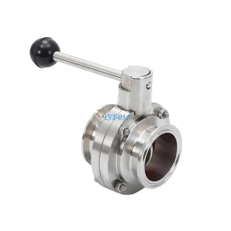 E15A Sterownik odcinający przepływ ze stali nierdzewnej Zawory ręczne Zapasowe zawory motylkowe z zaciskiem sanitarnym Łatwe w