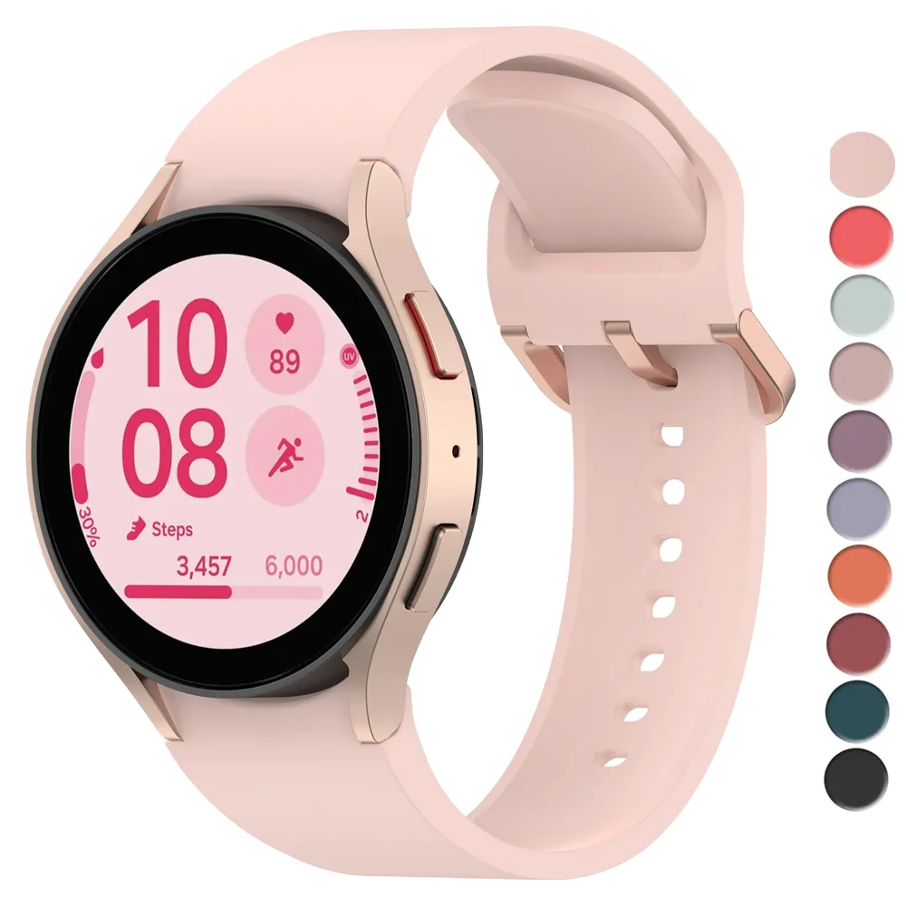 Oryginalny silikonowy pasek do Samsung Watch 7-6-4 44mm 40mm 5 pro 45mm FE Sport Bracelet For Galaxy Watch 6 Classic 43mm 47mm Strap