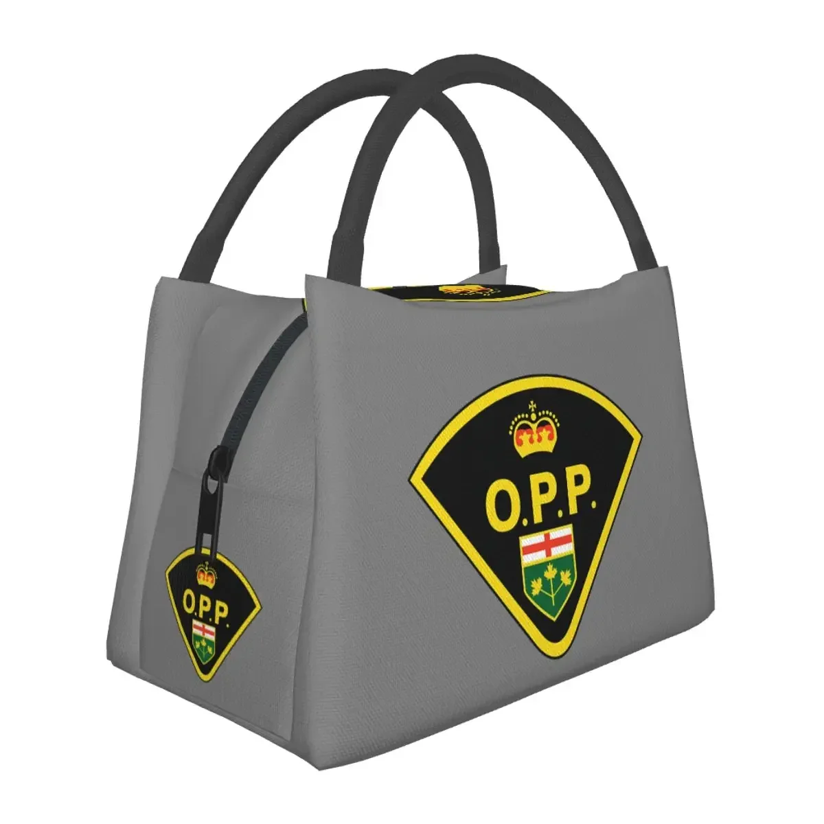 

Flash Of Ontario Provincial Police Сумки для обеда Изолированная коробка для бенто Сумка для обеда Сумки для пикника Сумка-холодильник Термосумка для женщин-студентов