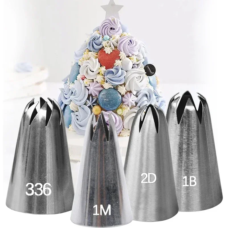 #1M #2D #1B #336 Large Rose Flower Icing Piping Nozzle For Cake Decorating Tips Cupcake Cookie Baking Tool Russian Pastry Nozzle