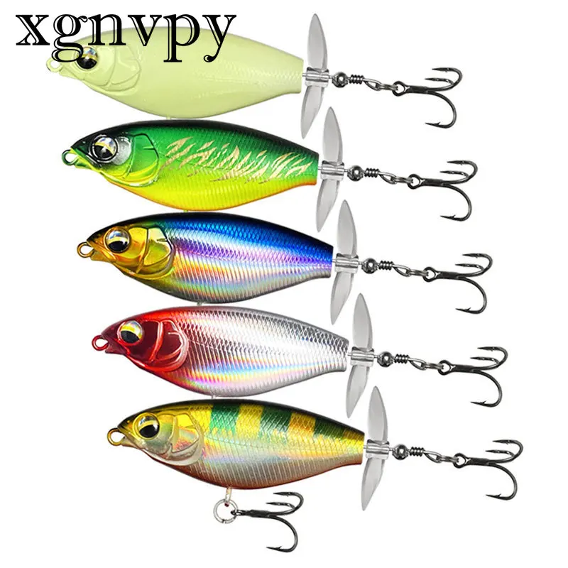 xgnvpy Rotating Bait Double Snail Design Artificial Bait Hard 6g 11g Bait Fishing Bass Mandarin Fish Tail Spinner Sea Fishing