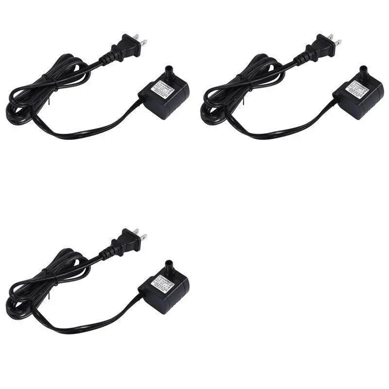 

【ФЕРИТИЙ!】3X Mini AC 110 В 3 Вт погружной водяной насос аквариумный фонтан воздух аквариум пруд водяной насос американская вилка 110 В