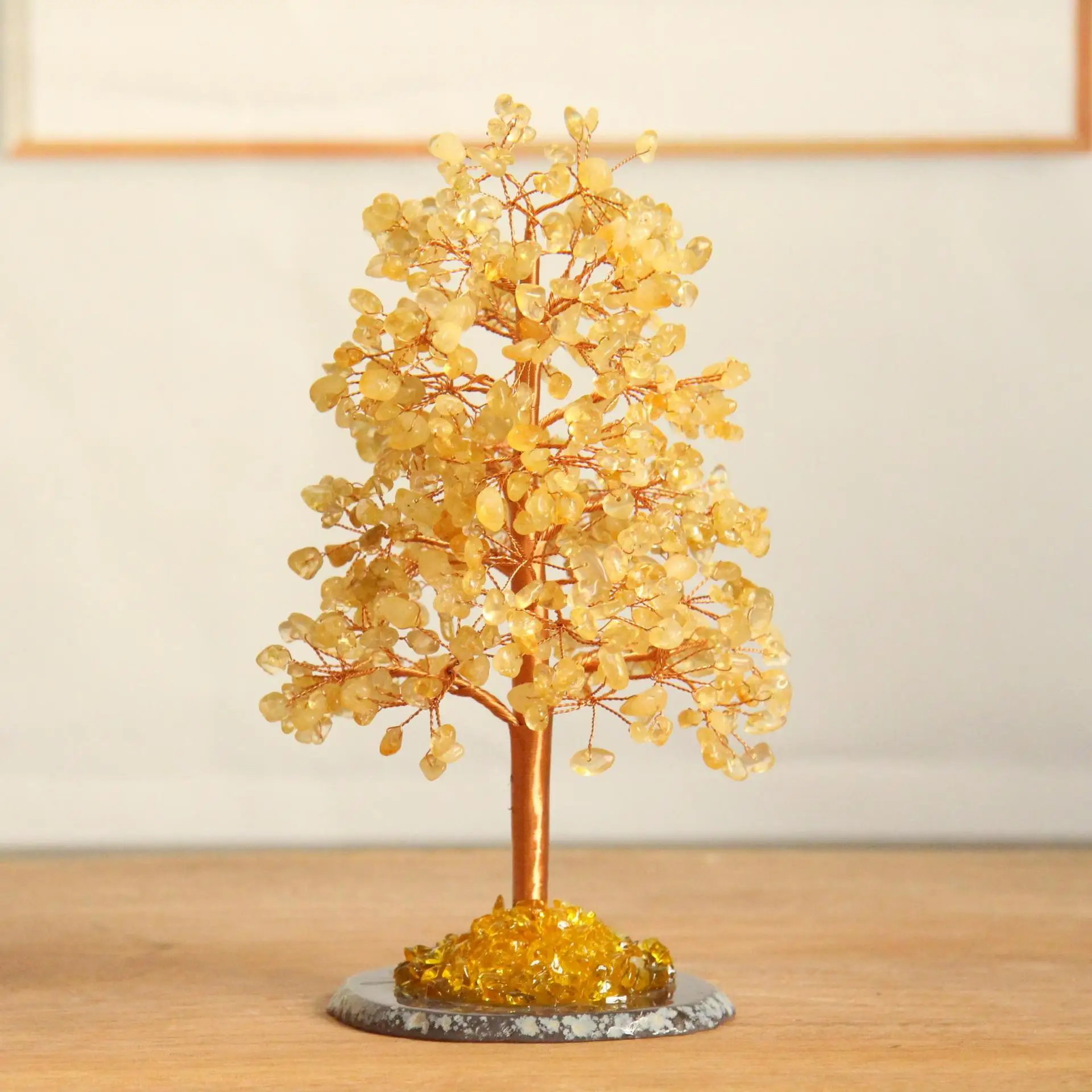 

Natural Crystal Fortune Tree Good Fortune Money Tree Handmade Craft Gift Christmas Ornament
