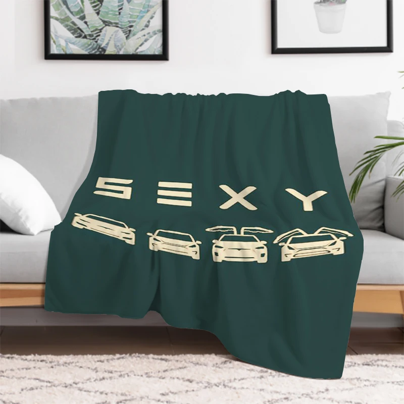 

Tesla Motors Blanket Bed Blankets and Throws Plush Plaid on the Sofa Microfiber Bedding Bedspread Throw Knee Furry Bedspreads