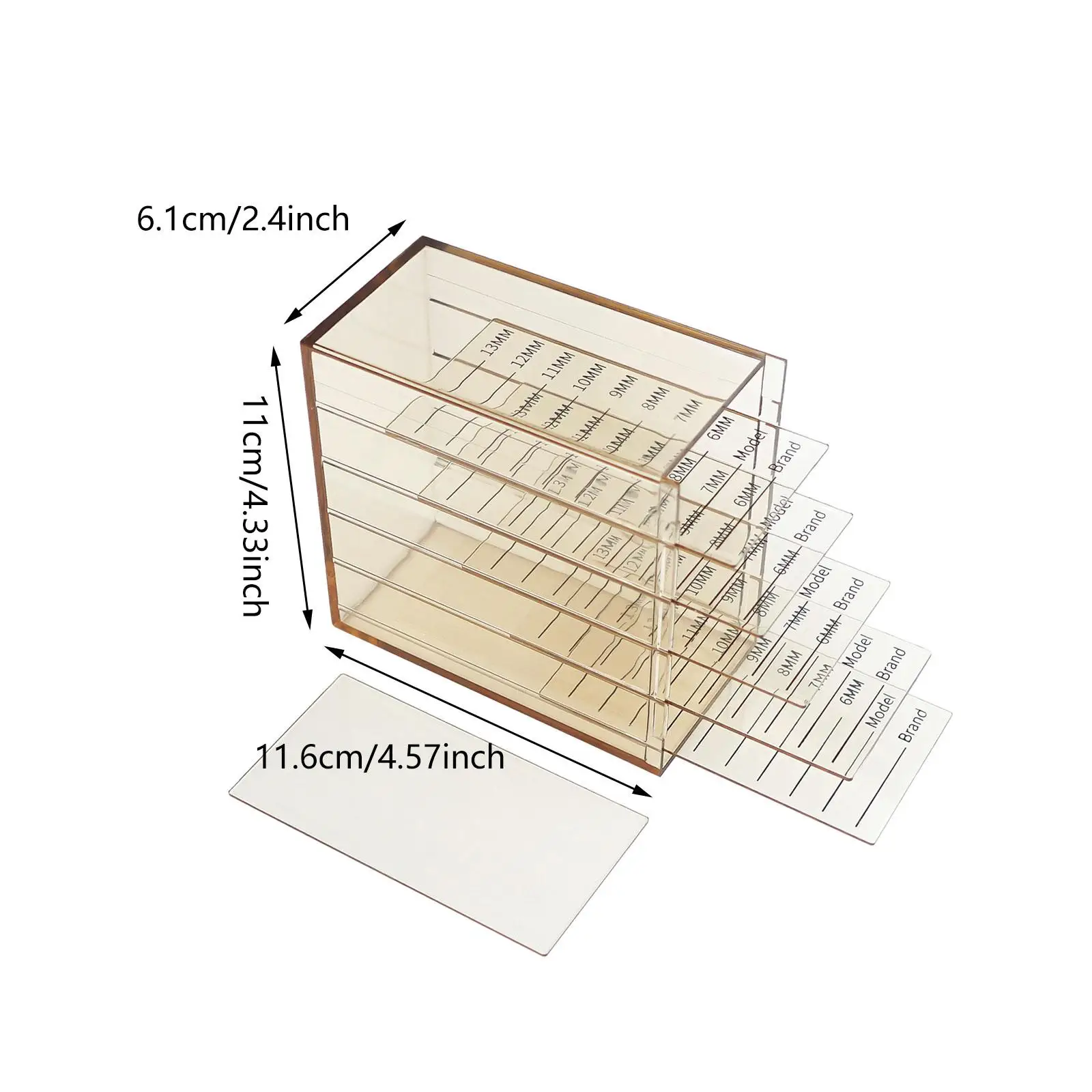 Wimpern-Display-Regal, Wimpern-Display-Box, 5-lagig, transparent, praktische Wimpern