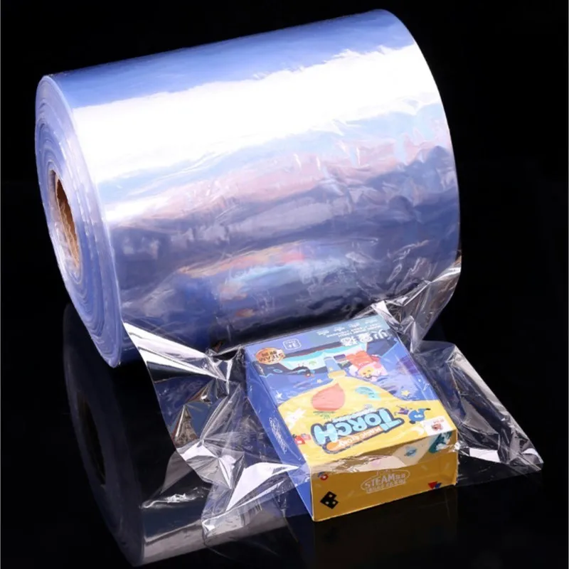 50 100Meters PVC Heat Shrink Film Plastic Cosmetic Book Box Shoes Packaging Canister Hot Shrinkable Tube Transparent Cylinder