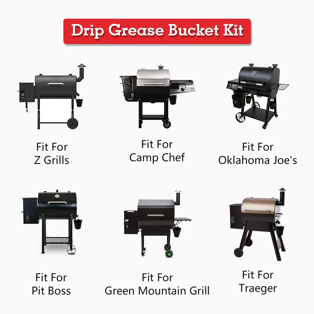

Barbecue Grease Bucket Drip Smoky Barrel BBQ Oil Large Capacity Portable H Oven Accessories Sturdy Practical