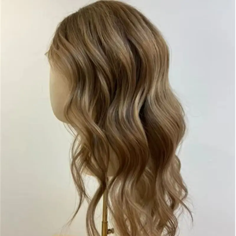 Ombre Brown Blonde HD Synthetic Lace Front Wig Gift For Her Heat Resistant Fiber Wig Good Quality Wigs 180% Density Women's Wig