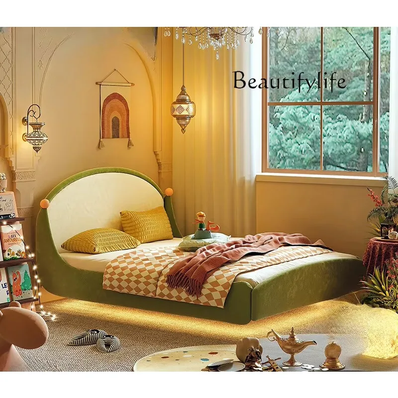 X36 Green Magic Carpet Suspended Bed Single Bed Solid Wood 1 Meter 5 Bed Creative Small Apartment