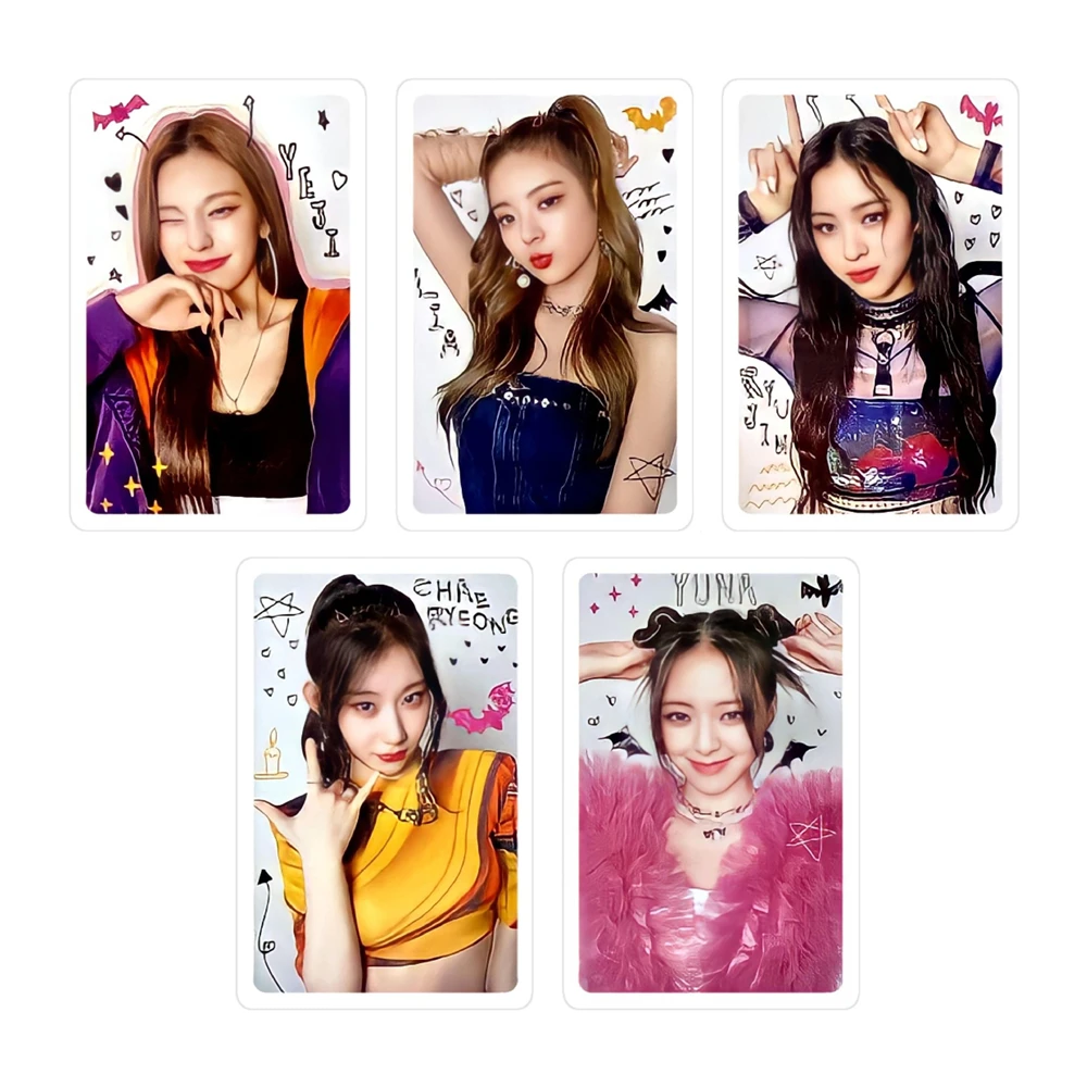 5 pz/set KPOP ITZY LOMO Cards Blah Blah Album Photocard Yeji Lia Ryujin Yuna Double face cartolina Fans Collection Gift G70