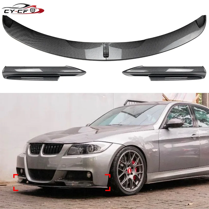 For Bmw 3 Series 2005-2008 E90 E91 M-Tech Sedan 4 Door 320i 330i Car Front Bumper Lip Splitter Body Kits Tuning Auto Parts