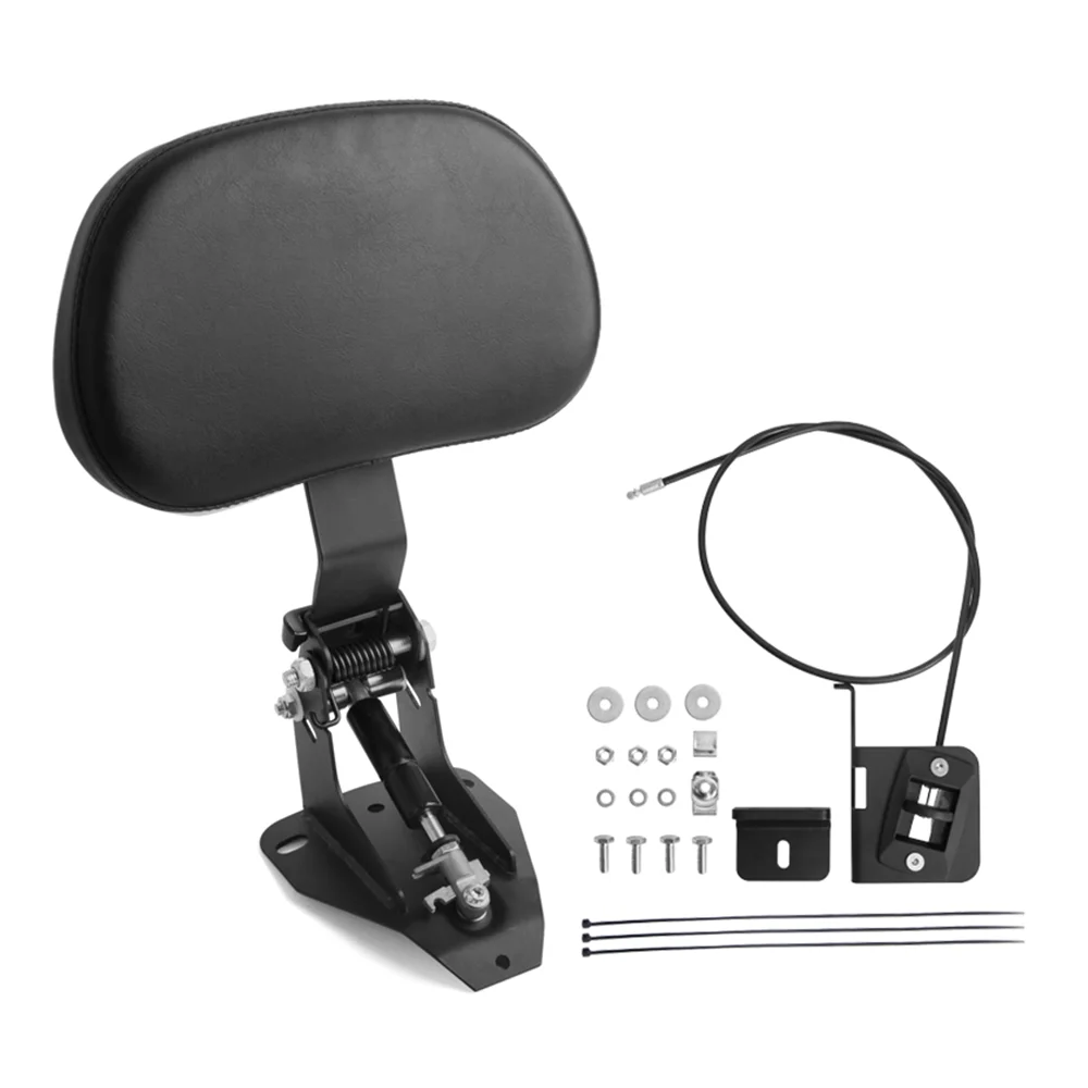 Adjustable Plug In Driver Backrest Rider Backrest Kit Compatible For Harley Touring Road King Street Glide Electra Glide 2009-20 image 2