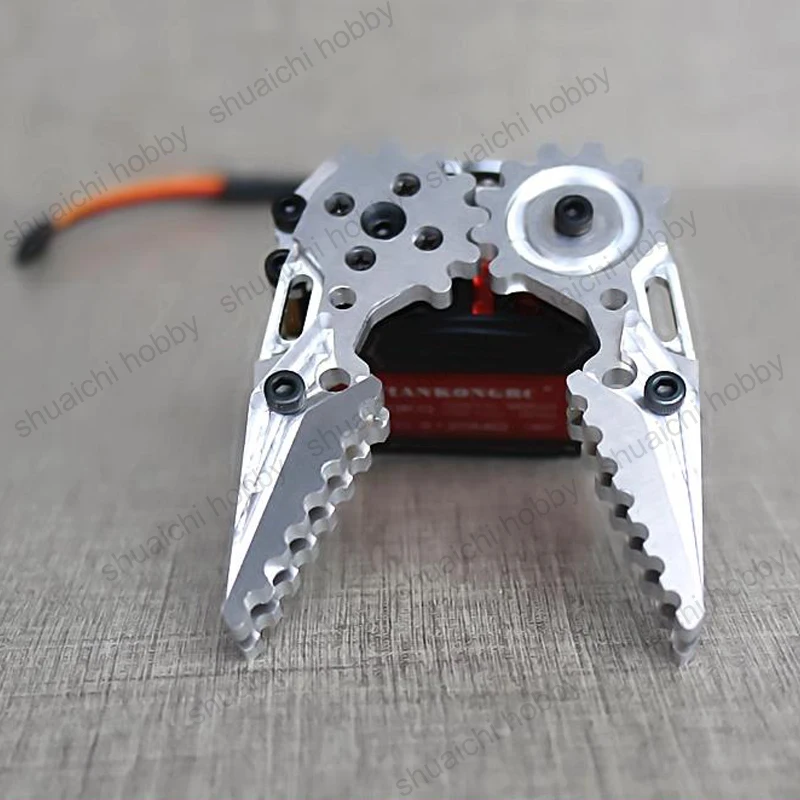 1PCS RC Drone Claw Grabber Robot Arm Gripper 61mm Spacing Mechanical Clamp Holder Thickened Metal for Model Airplane Servo Parts