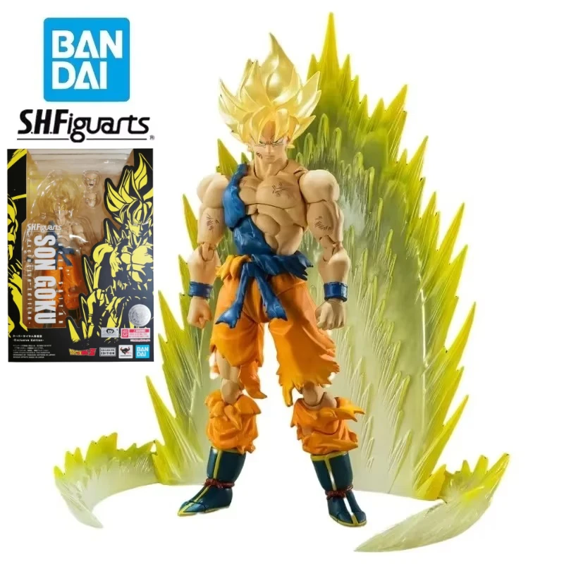 In Stock Bandai S.H.Figuarts Dragon Ball Z Son Goku Super Saiyan Anime Action Figures Battle Damage Form Boxed Model Doll Toys