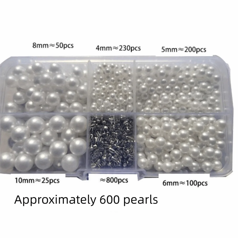 

Набор для закрепки жемчуга 4-10 мм: машинка для установки жемчуга, набор для рукоделия, заклепки-гвоздики с 4 зубцами