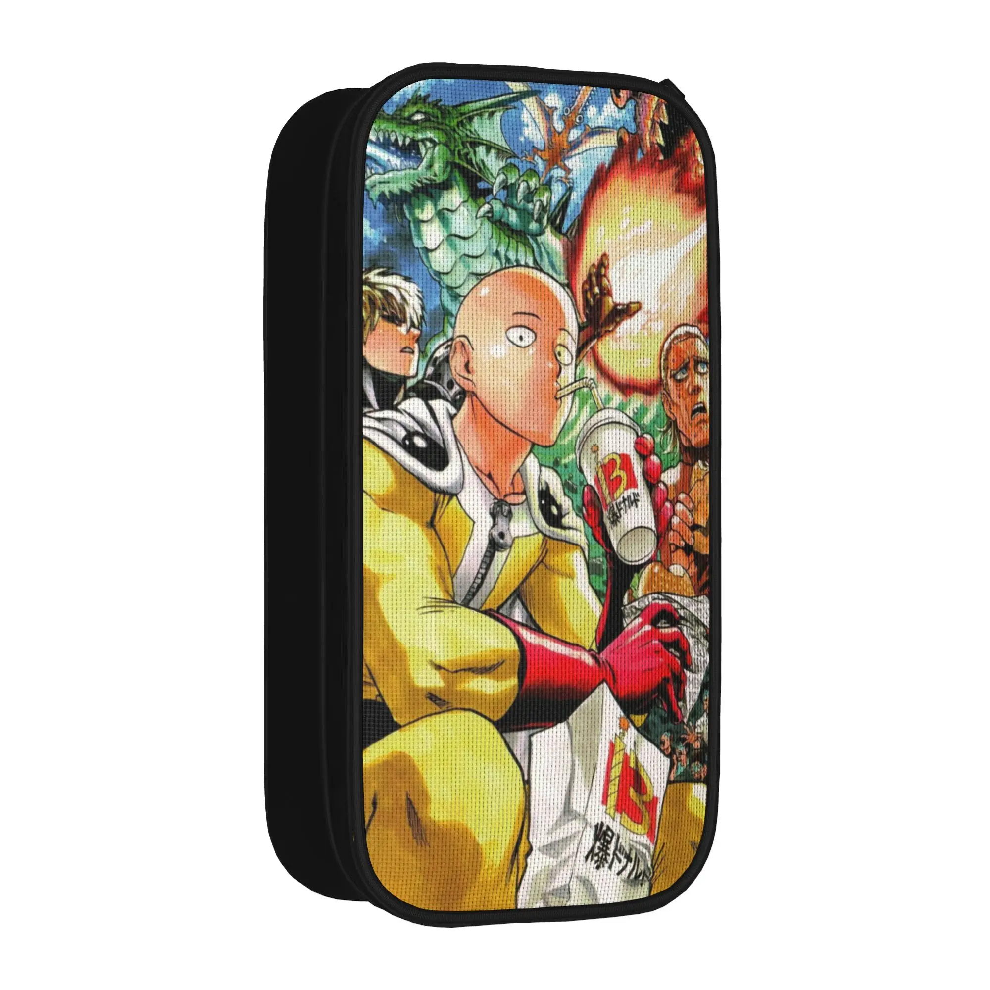 New Genos King Saitama Pencil Case Anime One-Punchs-Man Pencil Box for Student Large Bags School Supplies Gifts Stationery