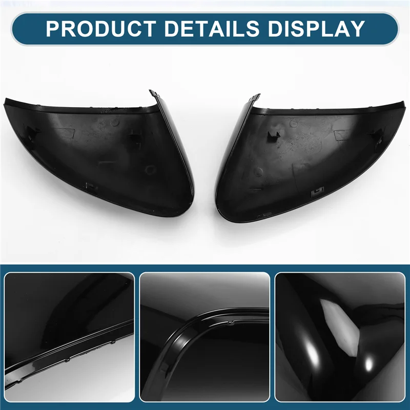 

Car Rearview Mirror Cover Door Mirror Shell For Ford Fiesta 2018-2024 Side Rear View Mirror Cover