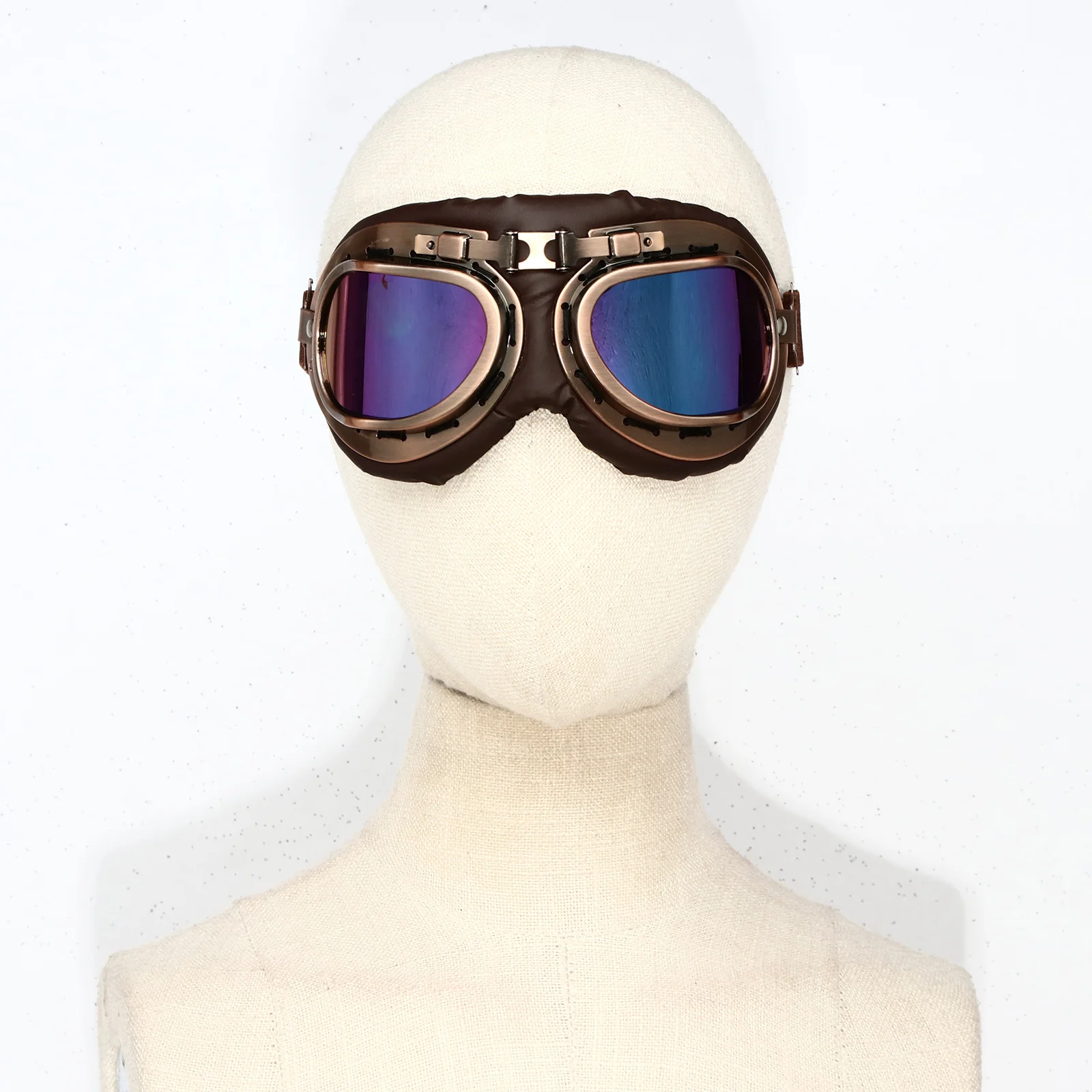 Men Women Retro Aviator Pilot Style Windproof Sports Motorcycle Goggles Eyewear with Adjustable Elastic Straps 3