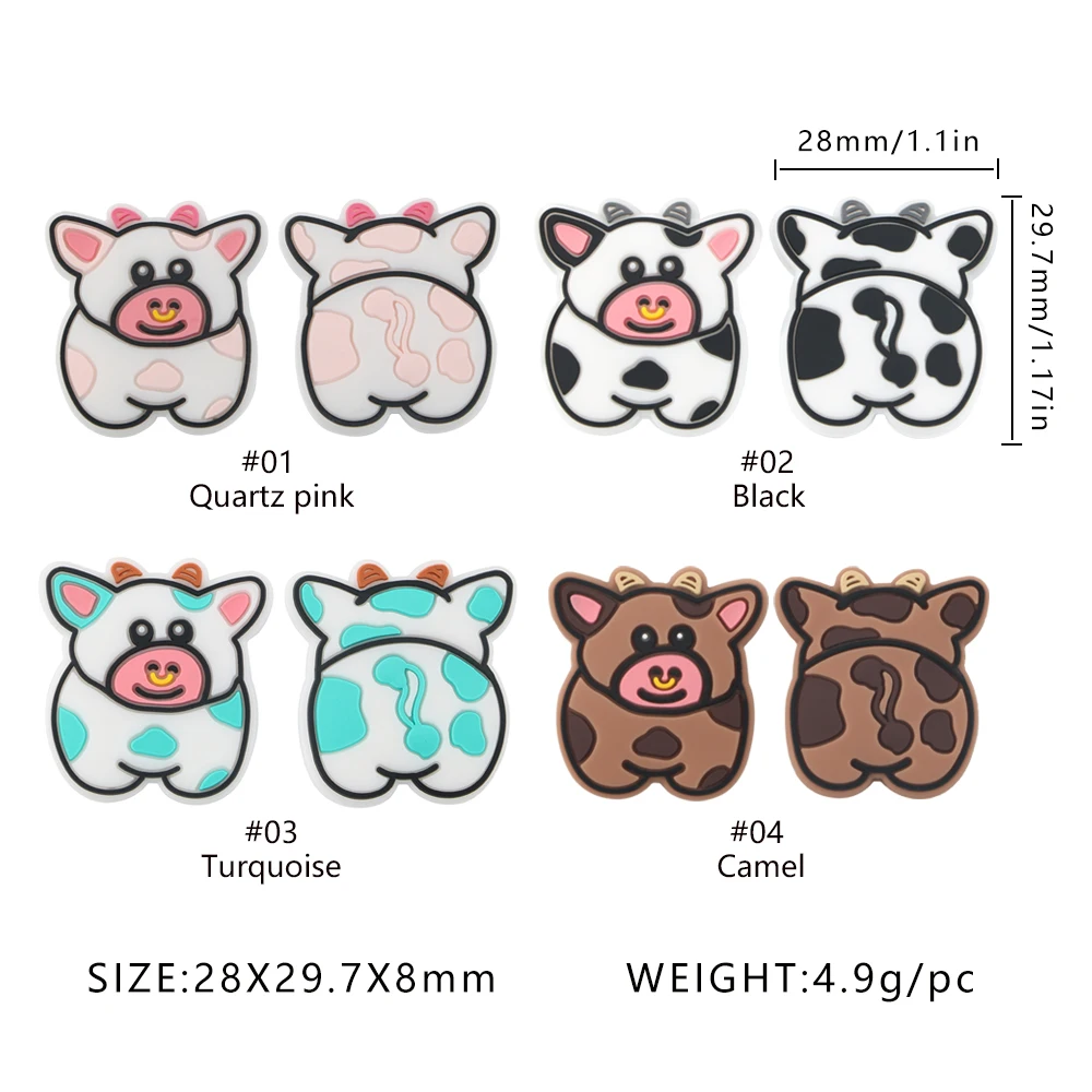 5/10Pcs New Cartoon Silicone Beads Mini Animal Focus Beads For Jewelry Making DIY Pacifier Chain Bracelet Accessories