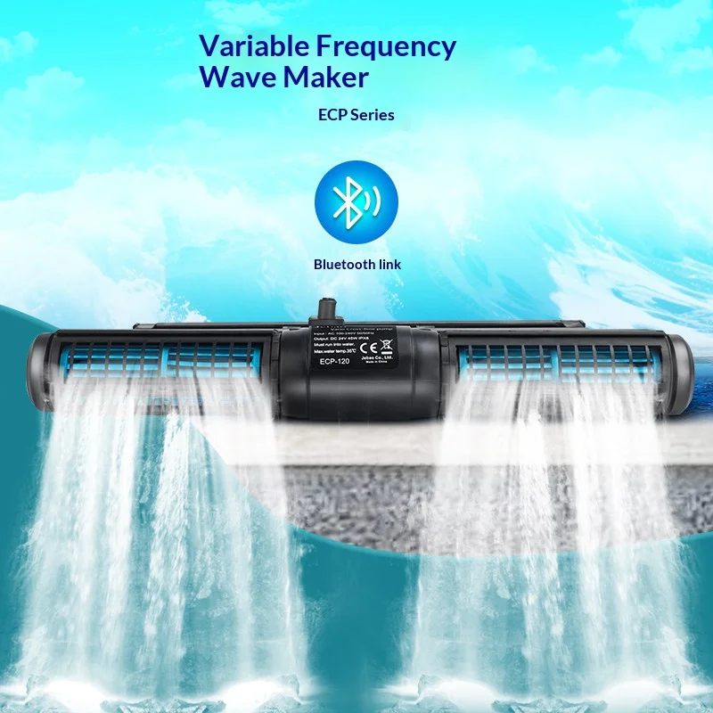 Jebao Jecod ECP/M Series Aquarium Cross Flow Wave Maker, WiFi APP Control Circulation Pump for Freshwater & Saltwater Fish Tank