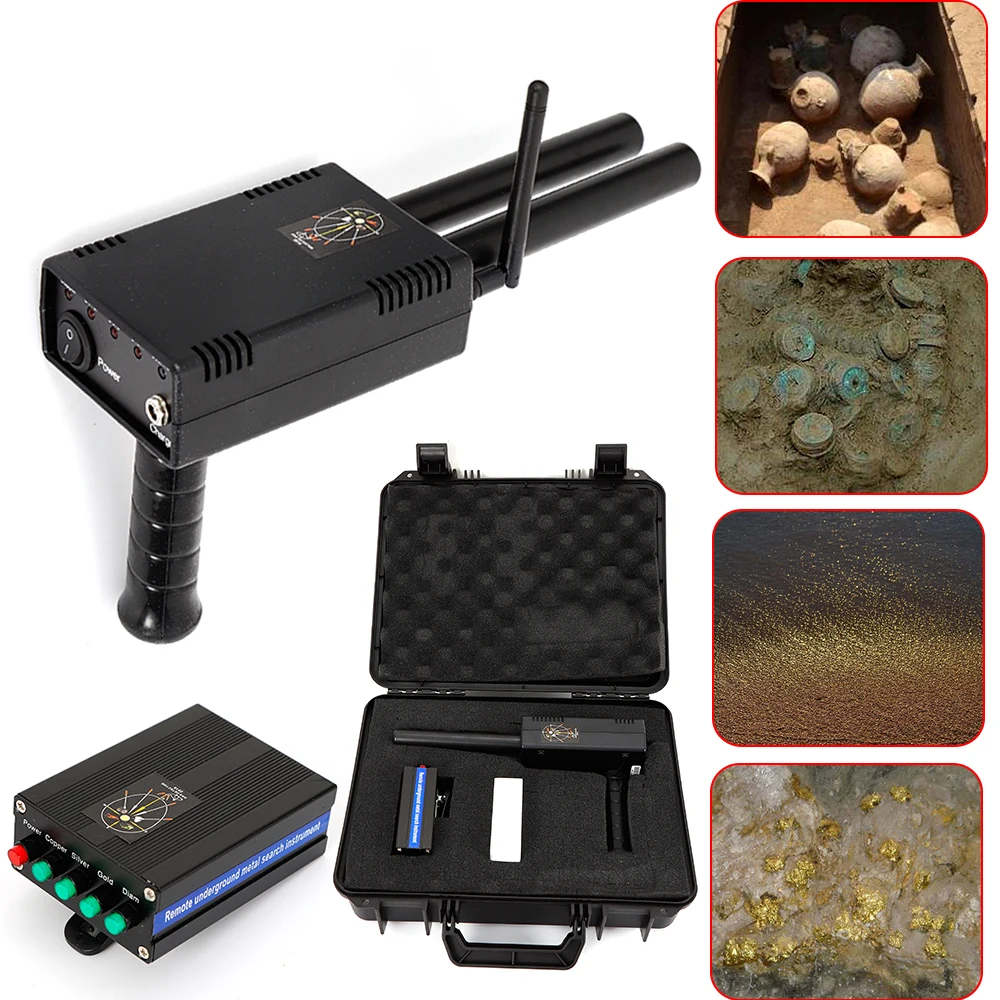 AKS Plus Dual Probe Metal Detector Gold Treasure Detection Long Range Hunter Finder Silver and Copper Gems Detector