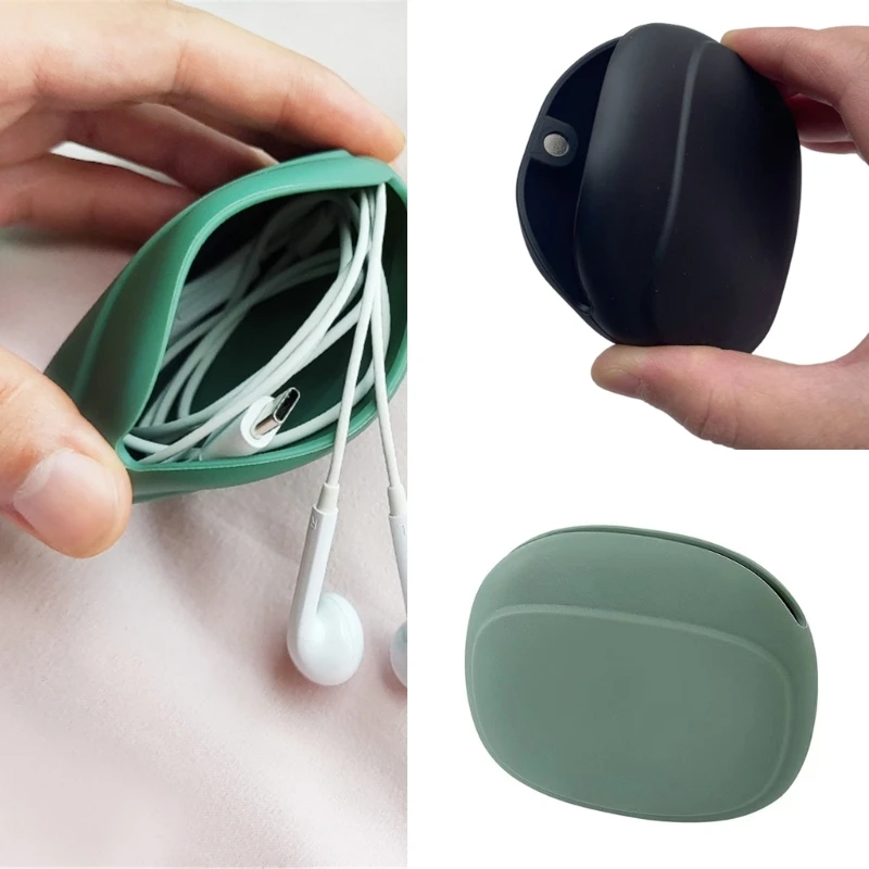 Easy to use Silicone Storage Case for Headphones and Cables Wire Headphone