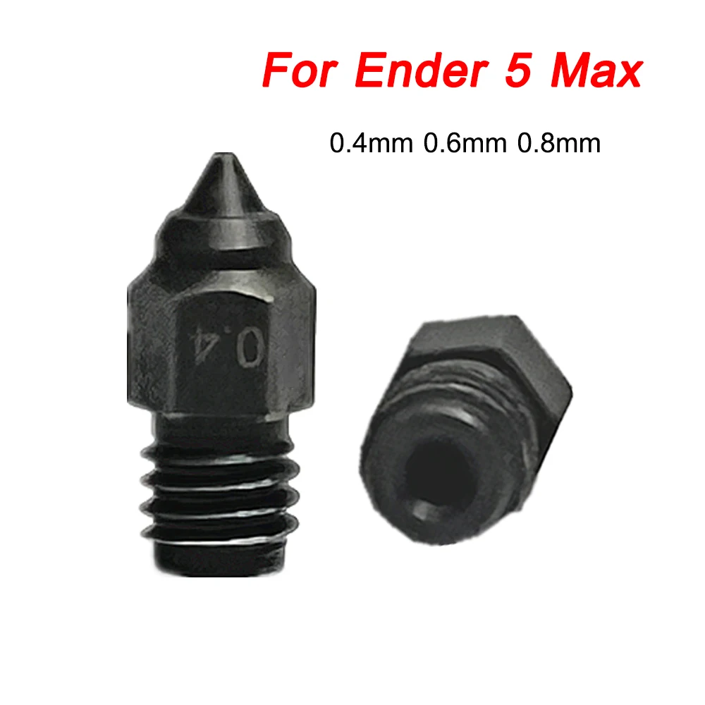 

0.4mm 0.6mm 0.8mm Nozzle for Ender 5 Max Hardened Steel Brass Nozzles Hotend Accessories for Creality Ender 5Max 3D Printer Part