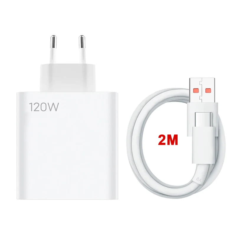 120W Fast Charging Adapter For XIAOMI 12S Ultra 12 Pro 12T MIX4 Redmi Note 11 Pro+ K50 Pro Black Shark 4S POCO F4 GT Charger 2M