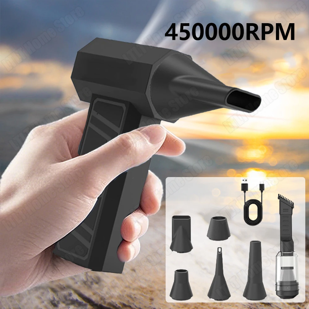 

Turbo Jet Fan Brushless Motor Dust Cleaner 450000RPM Wind Speed Turbo Jet Fan 55m/s Handheld Vacuum Cleaner Tool
