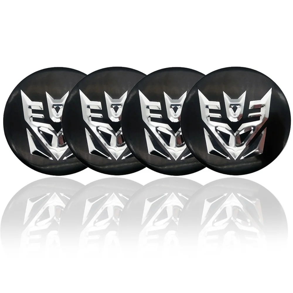 4x 56mm/ 2.2\'\' Transformers Autobot Decepticon Stickers Car Wheel Center Hub Cap Car Accessories