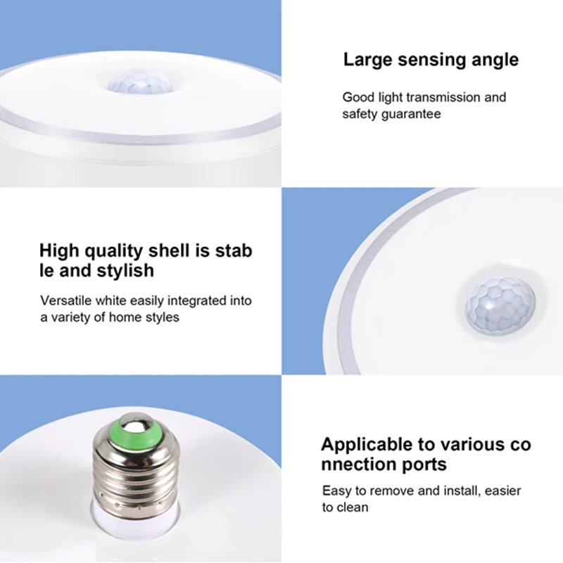 Bombilla Led con Sensor de movimiento PIR, luz de 15W, súper brillante, activada por movimiento, Sensor infrarrojo