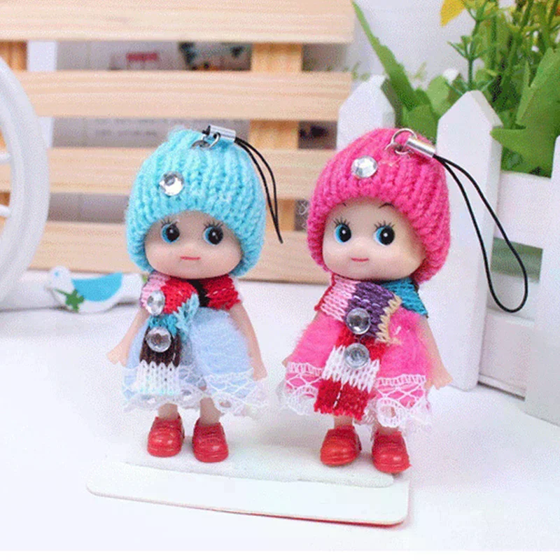 1PC Cute Fashion Kids Plush Dolls Keychain Soft Stuffed Toys Keyring Mini Plush Animals Key Chain Baby For Girls Women