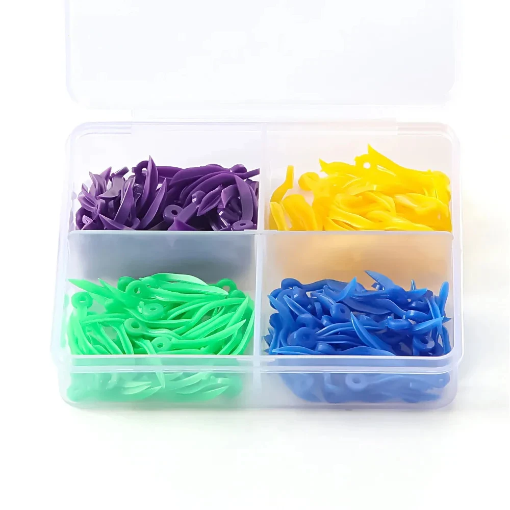 200 pçs/caixa cunhas de lacuna de dente de odontologia dental com furo circular final plástico médico 4 tamanhos ferramentas de odontologia descartáveis