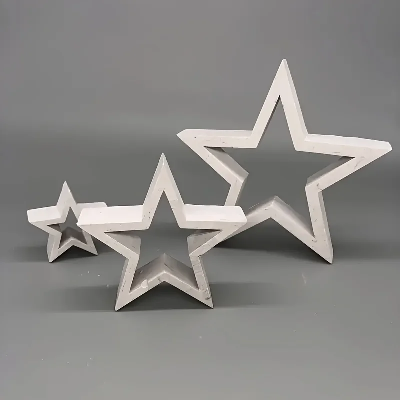 3PCS Star-Shaped Silicone Casting Molds for DIY Crafts