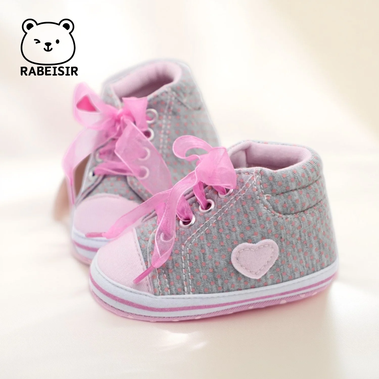 حذاء قماش للأطفال، حذاء مشي للأطفال، نعل ناعم، مريح، غير قابل للانزلاق، مسامي، 0-1 ونصف سنة، حلو وأنيق #4