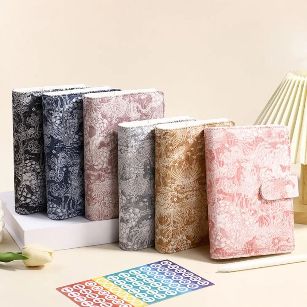A5/6/7 Loose Leaf Notebook Fashionable Creative Jacquard Hand Book Waterproof Colorful Savings Account Book Gift