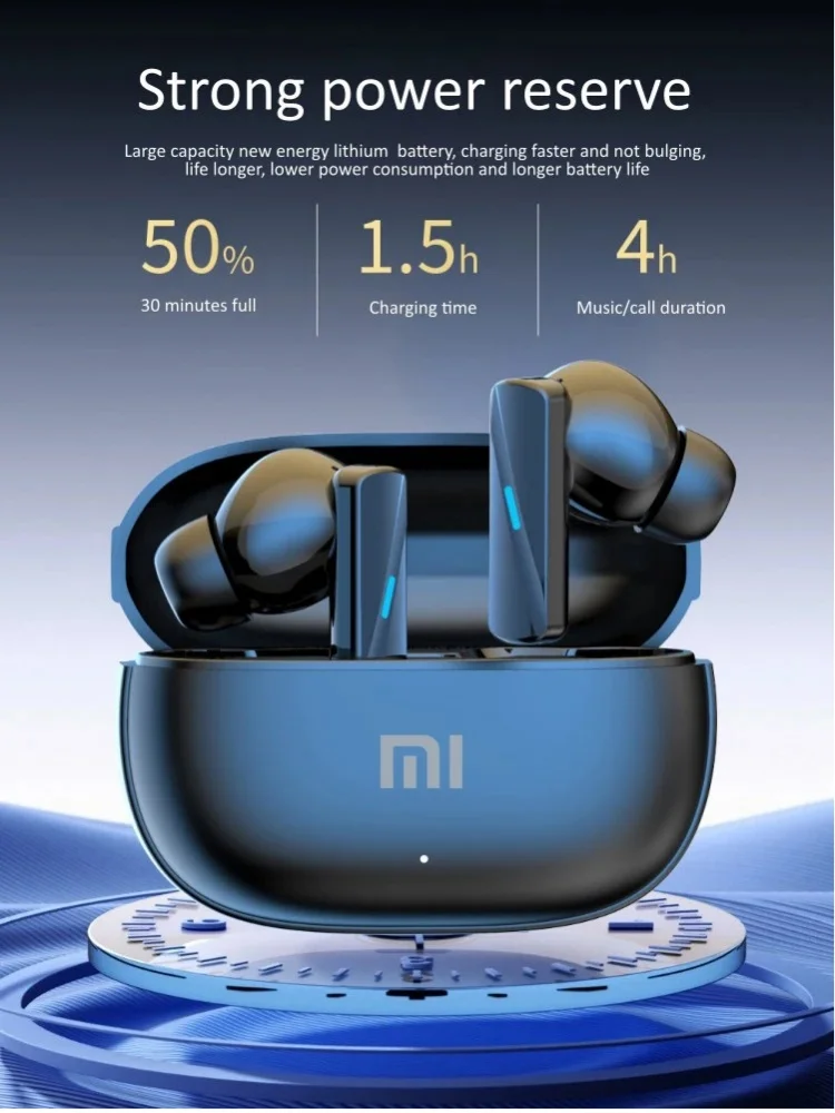 Écouteurs Bluetooth originaux Xiaomi Mate50, oreillettes sans fil MIJIA, casque stéréo avec micro, casque sport Hifi tactile 3