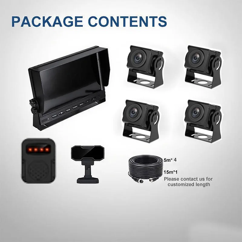 New Arrival 9-36V Best 10.1 Driving Recorder System 4-way  1080P BSD  Waterproof Night Vision AHD Image Sensor DMS