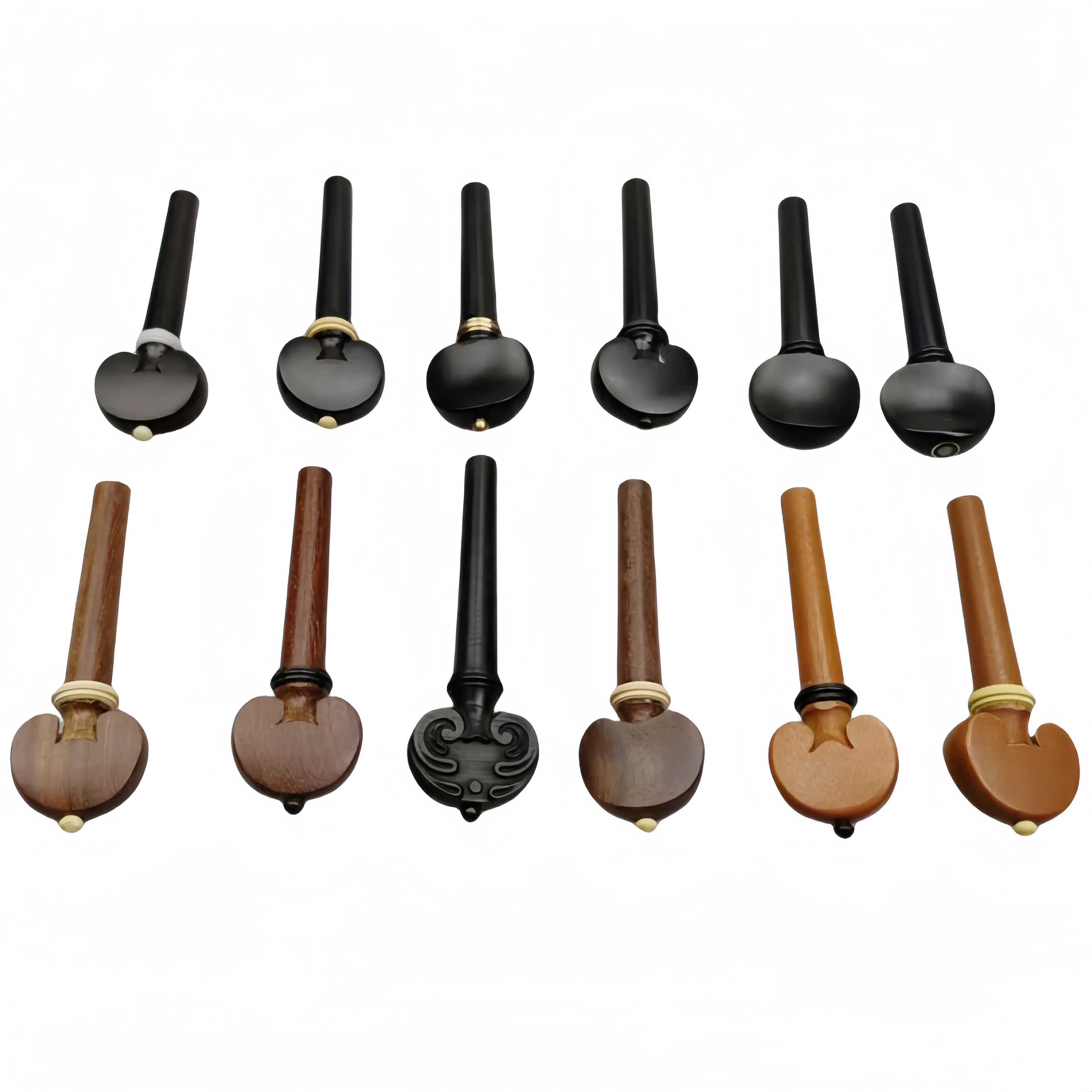 

4pcs High Quality Violin String Tuning Peg Ebony Jujube Rose wood Fiddle Pegs Tuners Keys 4/4 Full size