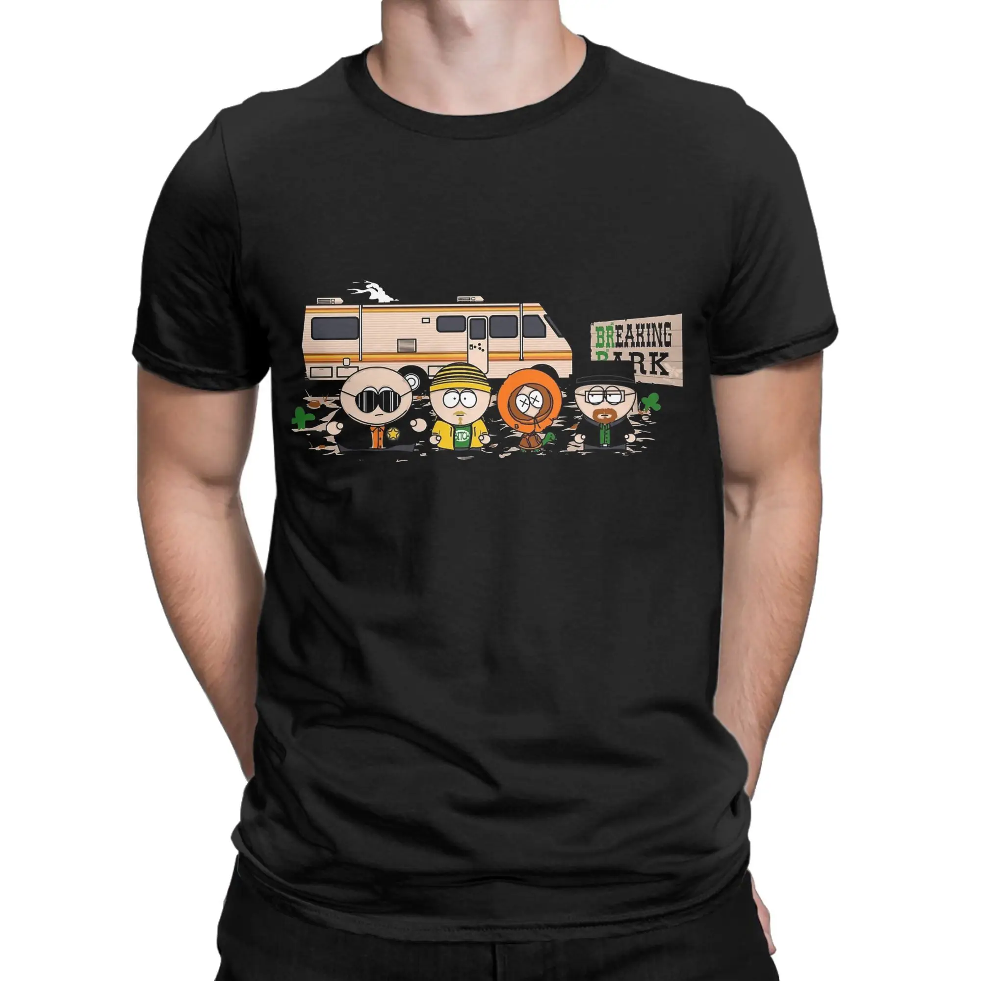 Souths Parks  T Shirt Summer  Breaking Park Cotton T-Shirts For Male Hip Hop Loose Tshirt Short Sleeves Aesthetic Clothing