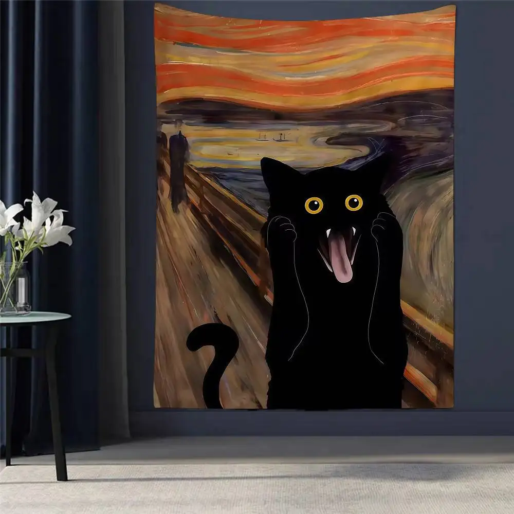 

Funny Art Matisse Monet Black Cat Van Gogh Sunflowers Tapestry Wall Hanging Bohemian Wall Tapestries Mandala Wall Hanging Sheets